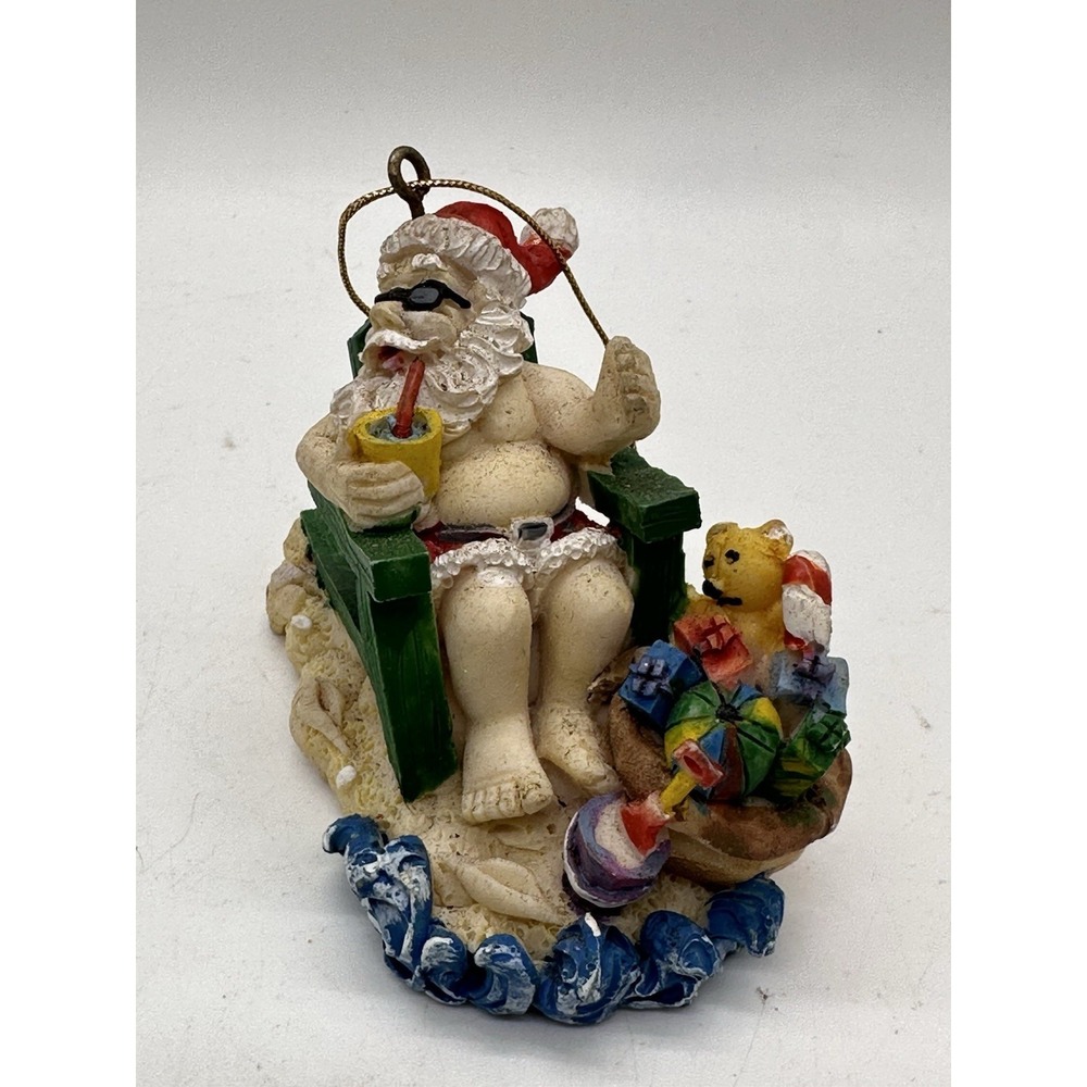Seaside Santa by ERCO Beach Santa Ornament Sunglasses Florida Coastal‎ - Picture 2 of 7